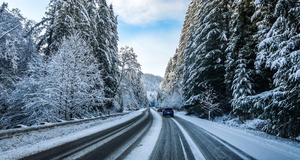 snowy road