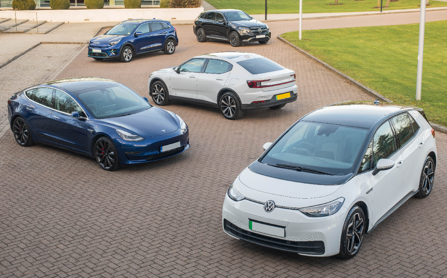 group of electric cars