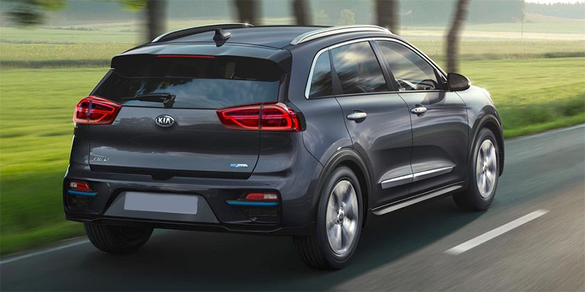 dark grey Kia e-niro rear